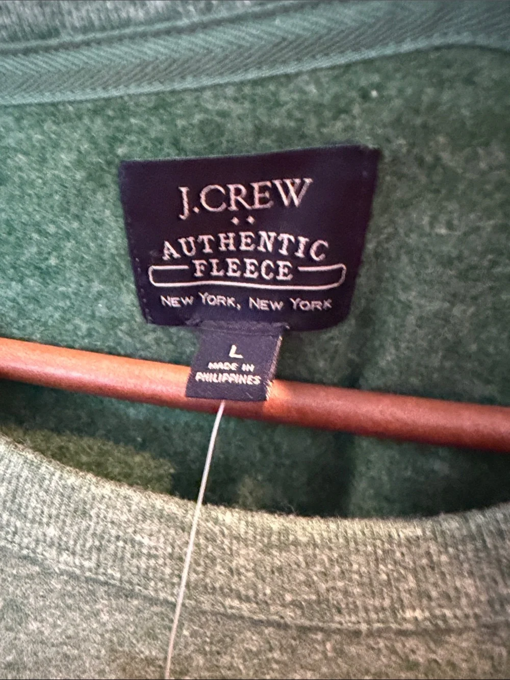 J. Crew Heathered Forest Green Long Sleeve Pocket Tee